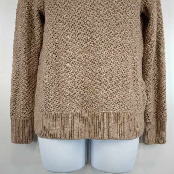 Lucky Brand Dakota Tan V Neck Collar Knit Sweater Size S - Picture 4 of 14
